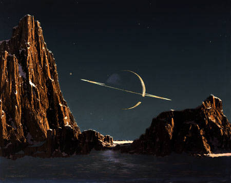 artwork by Chesley Bonestell