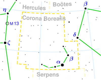 Corona Borealis constellation