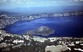aerial view of Crater Lake