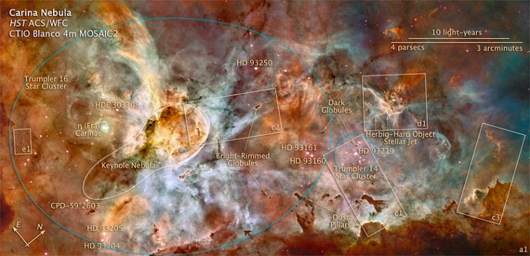 Hubble image of the Eta Carinae Nebula