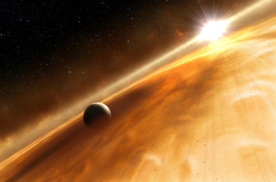 artwork of Fomalhaut and its Jupiter-sized planet