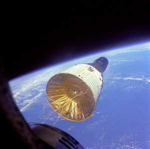 Gemini 6 seen from Gemini 7