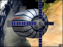 Artist impression of Genesis 1 in orbit