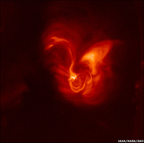 Hinode X-ray image of the Sun's surface