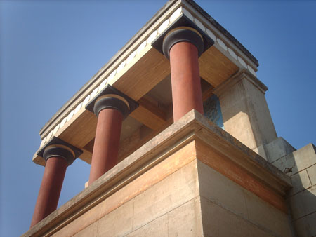reconstruction of north entrance of Palace of Knossos