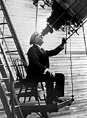 Percival Lowell sat at the 24-inch reflector at the Lowell Observatory