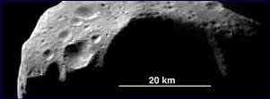 large crater on Mathilde