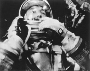 Shepard in flight aboard Mercury Freedom
