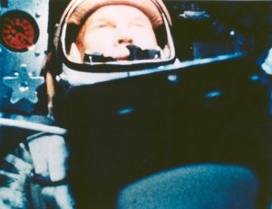 Glenn in orbit aboard Friendship 7