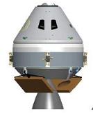 Orion Crew and Service Modules, side view