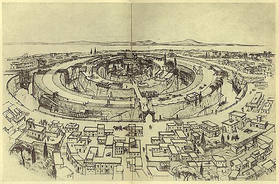 Artist's reconstruction of Plato's Atlantis