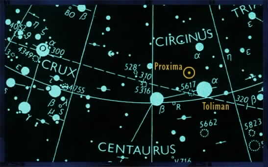location of Proxima Centauri