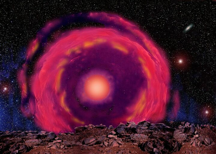 Rho Cassiopeiae artist's impression