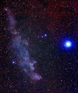 Rigel (right) and the Witch Head Nebula. Image © Matt BenDaniel