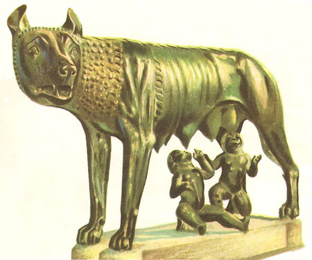 Romulus and Remus sculpture