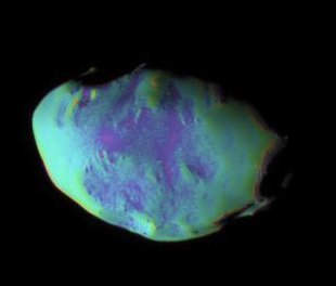False color image of Telesto, taken by Cassini