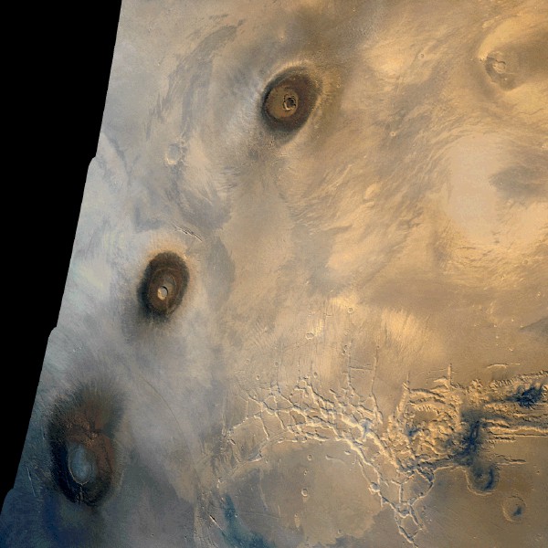 Tharsis Montes region of Mars