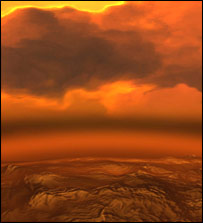 Artist's impression of the surface of Venus