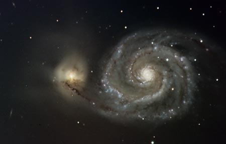 Whirlpool Galaxy (M51, NGC 5194), image by Richard Crisp