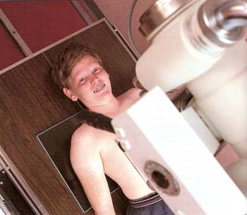 young patient having an X-ray