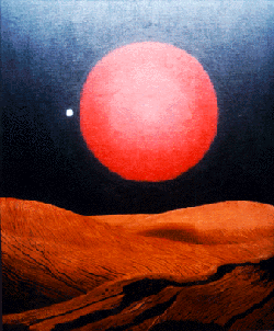 Zeta Aurigae by Chesley Bonestell