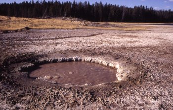 Acidic mud pot in Yellowstone Park