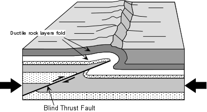 Blind thrust fault