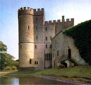 Saltwood Castle and its moat