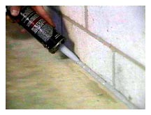 applying caulk