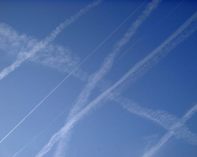 contrails over Texas