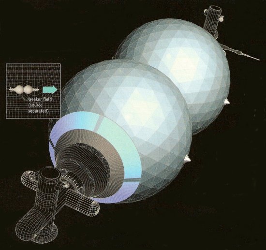 artist's concept of a disjunction drive spacecraft