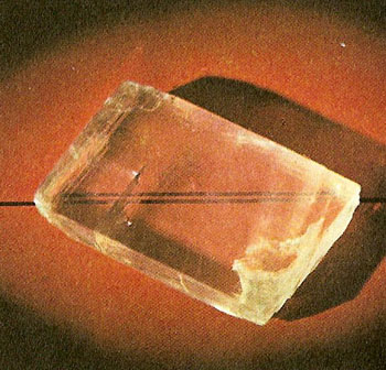Double refraction in Iceland Spar