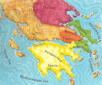 Places inhabited by the first peoples of Greece