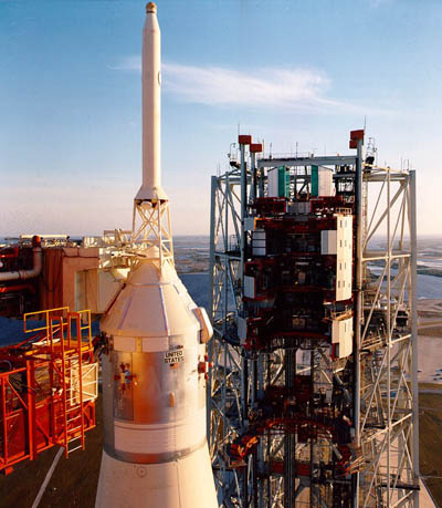 Apollo Command and Service Module and escape tower