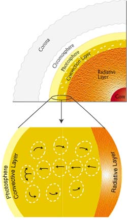 gas movement in the convective zone