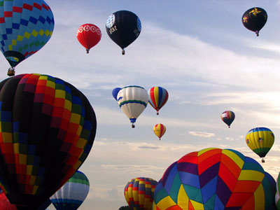 hot-air balloons