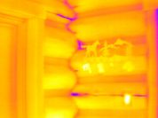 thermal image of log home interior