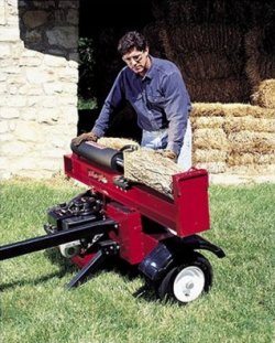 log splitter, horizontal operation