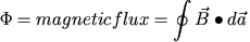 magnetic flux formula