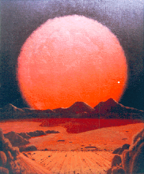 red supergiant by Chesley Bonestell