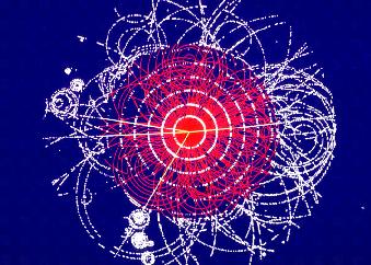 simulated Higgs boson decay