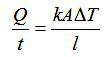 thermal conduction formula