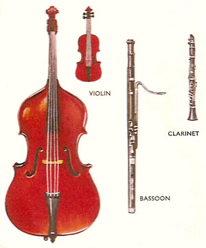various musical instruments