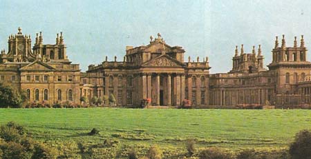 Blenheim Palace, Oxfordshire, was built after 1705 as a gift from a grateful nation to the Duke of Marlborough to reward him for a decisive victory over Louis XIV of France. 