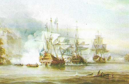 An English fellet attacked Portobelo