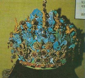This Ming imperial crown, decorated with a phoenix, is indicative of Ming wealth and their patronage of the arts.