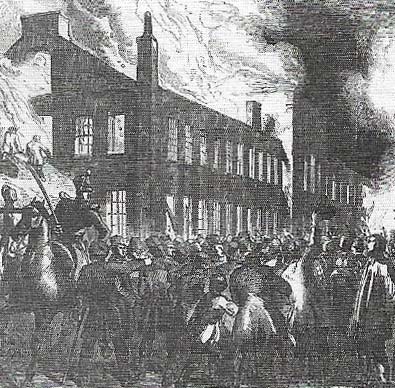 In 1849 English Canadians burned their Parliament building in protest against the Rebellion Losses Bill, which compensated French rebels as well as English loyalists for the loss of property incurred in the Lower Canada rebellion of 1837.