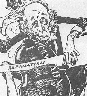 A major diplomatic crisis developed when President de Gaulle (1890-1970) of France raised the issue of separatism within Canada in 1967.