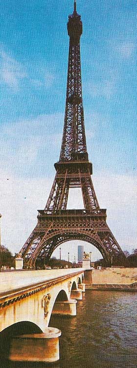 The Eiffel Tower was designed by Gustave Eiffel (1832-1923) for the 1889 Paris International Exhibition. He was already known as a daring engineer of some superb structures including the Garabit Viaduct.