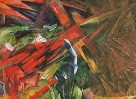 Franz Marc's 'Fate of the Animals' is not just a forest scene but a comment on all the most threatening aspects of nature.